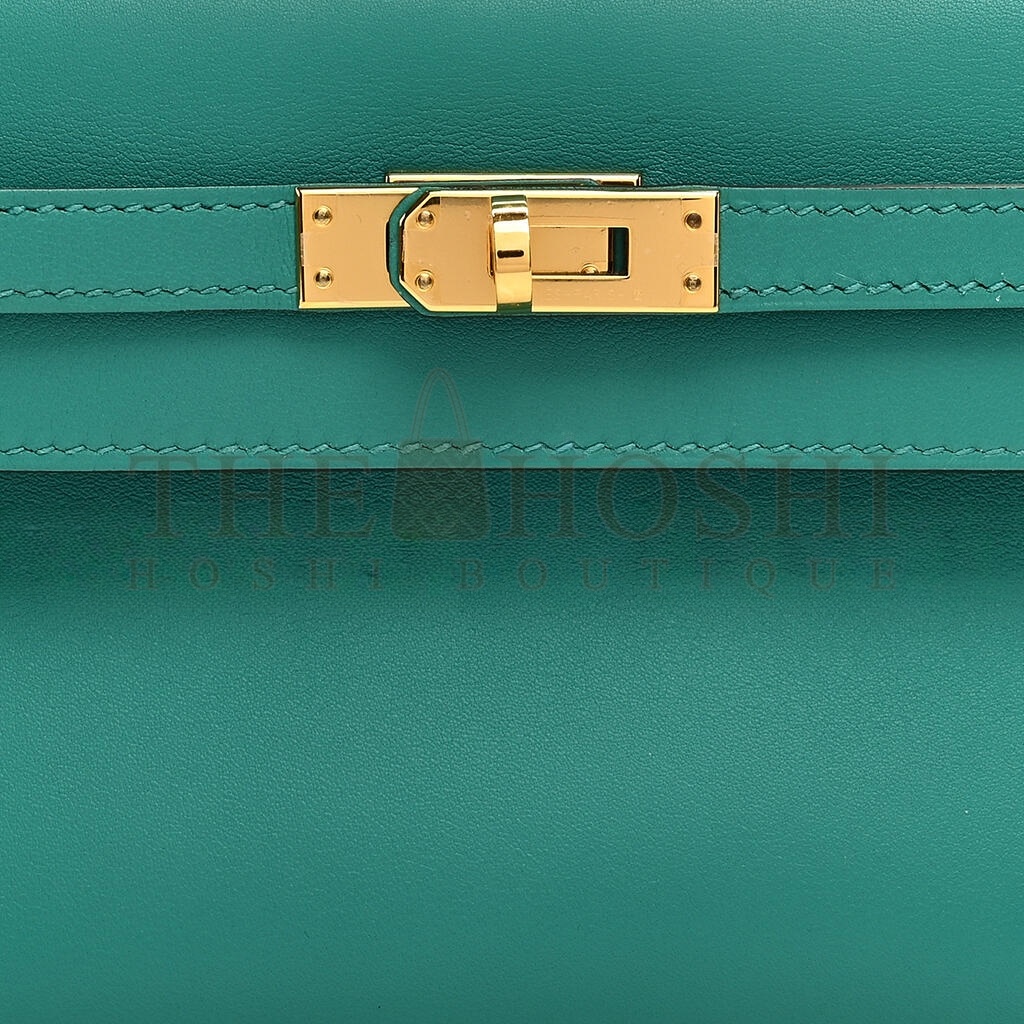 H**me5 SWIFT KELLY POCHETTE CLUTCH VERT VERONE (22*14*7cm) Master Quality